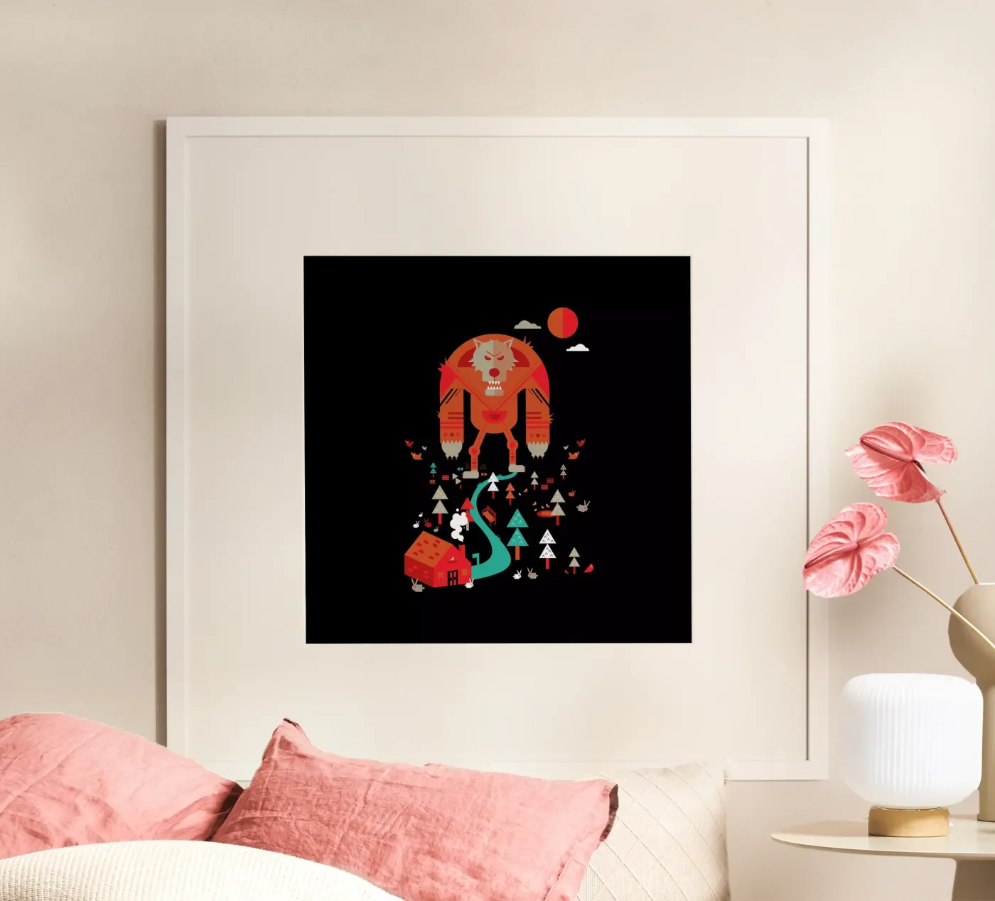 Wolf poster van Petros Afshar