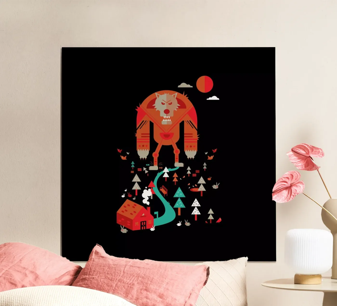 Wolf poster van Petros Afshar