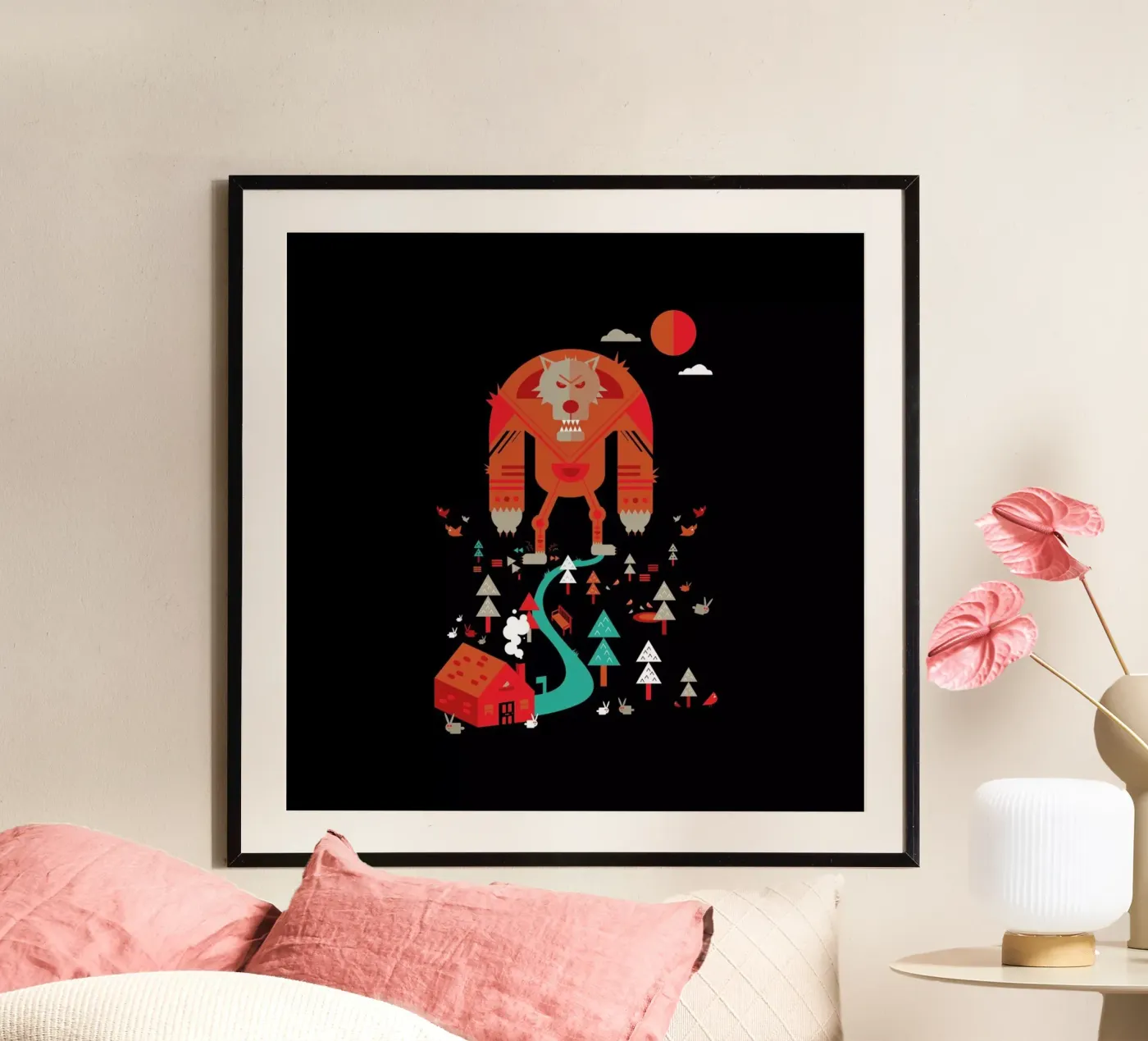 Wolf poster van Petros Afshar