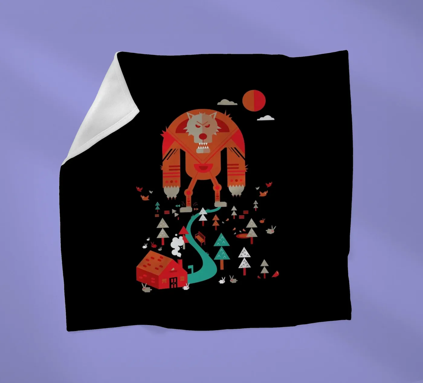 Wolf fleecedeken van Petros Afshar