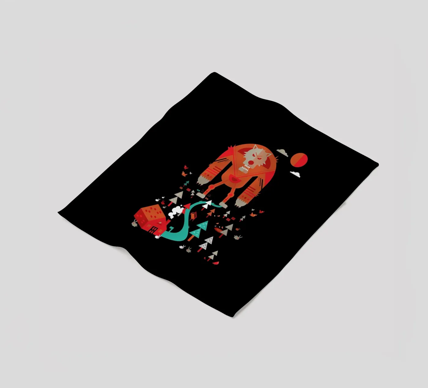 Wolf fleecedeken van Petros Afshar