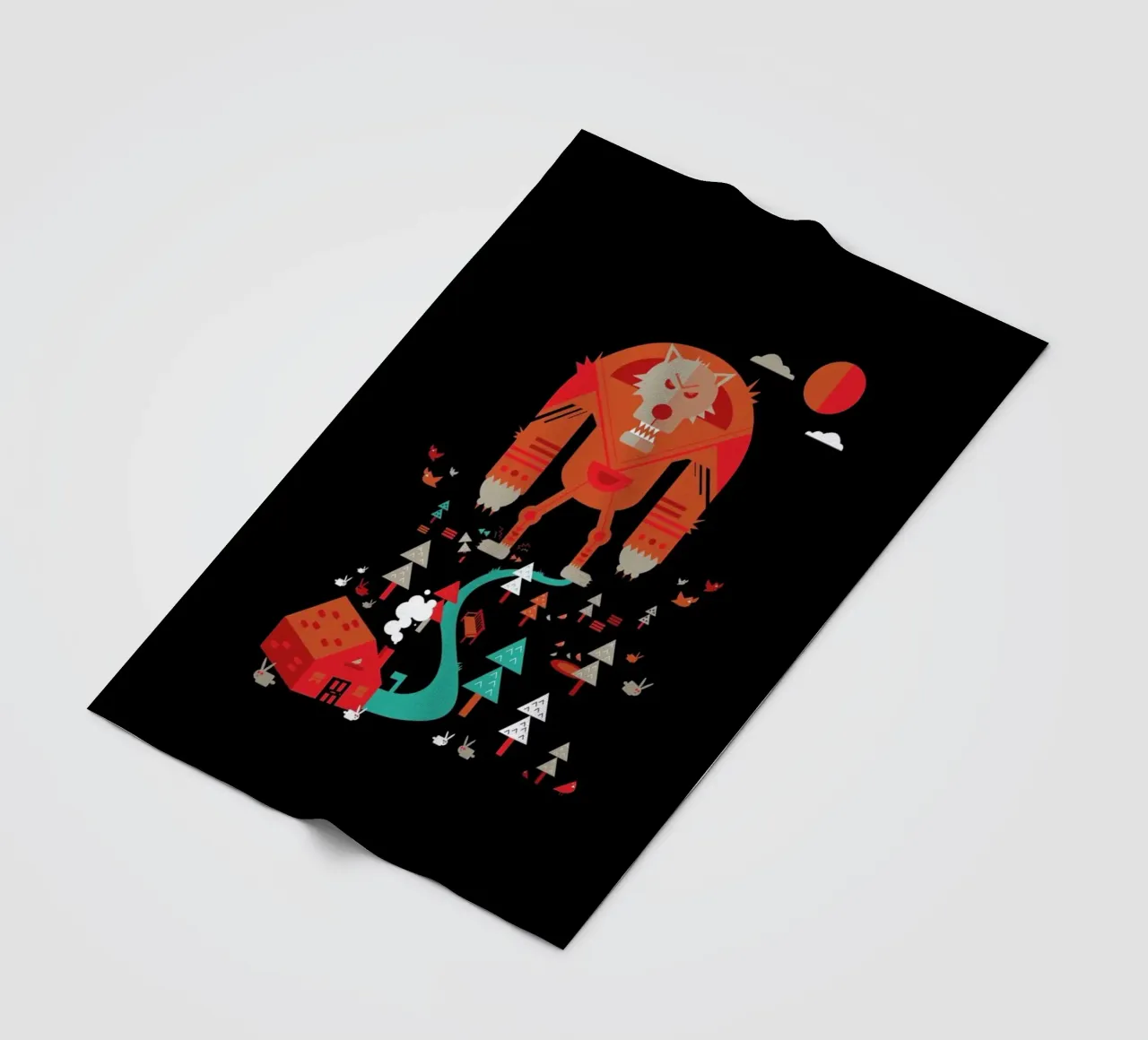 Wolf Fleecedecke von Petros Afshar