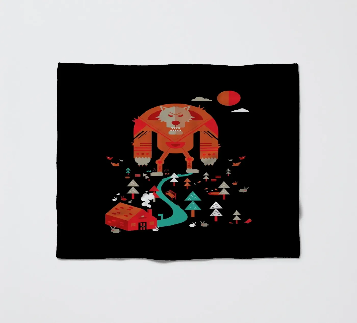 Wolf fleecedeken van Petros Afshar