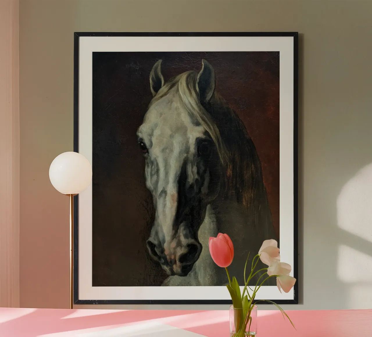 Der Kopf des weißen Pferdes - Theodore Gericault Poster von William Store
