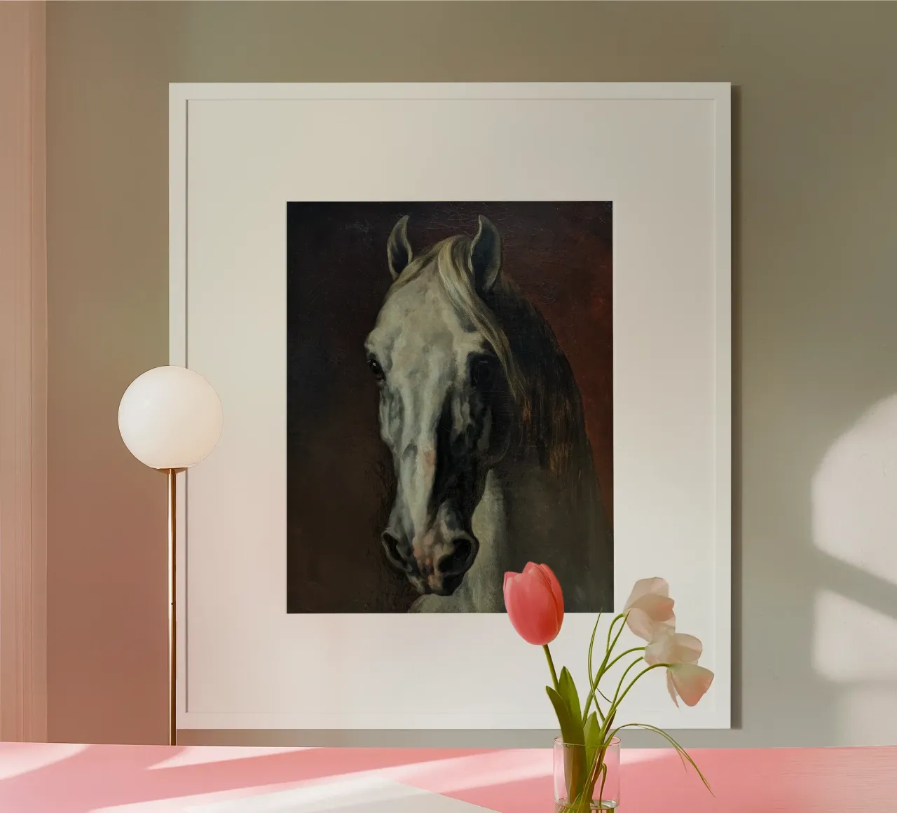 Der Kopf des weißen Pferdes - Theodore Gericault Poster von William Store