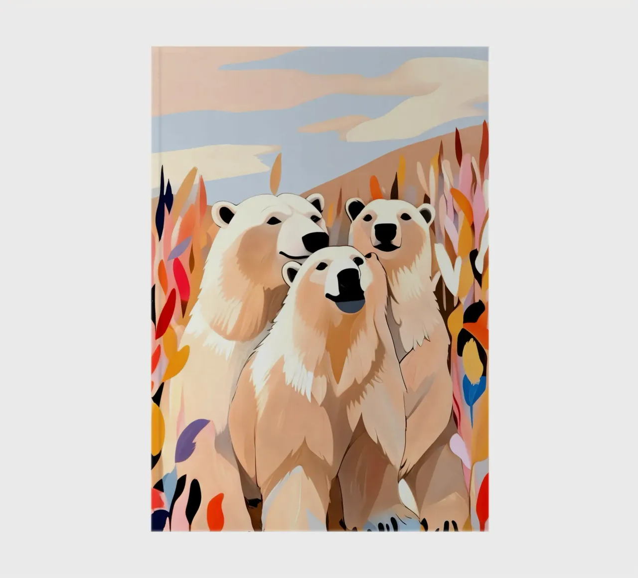 Three Polar Bears notebook by 83oranges