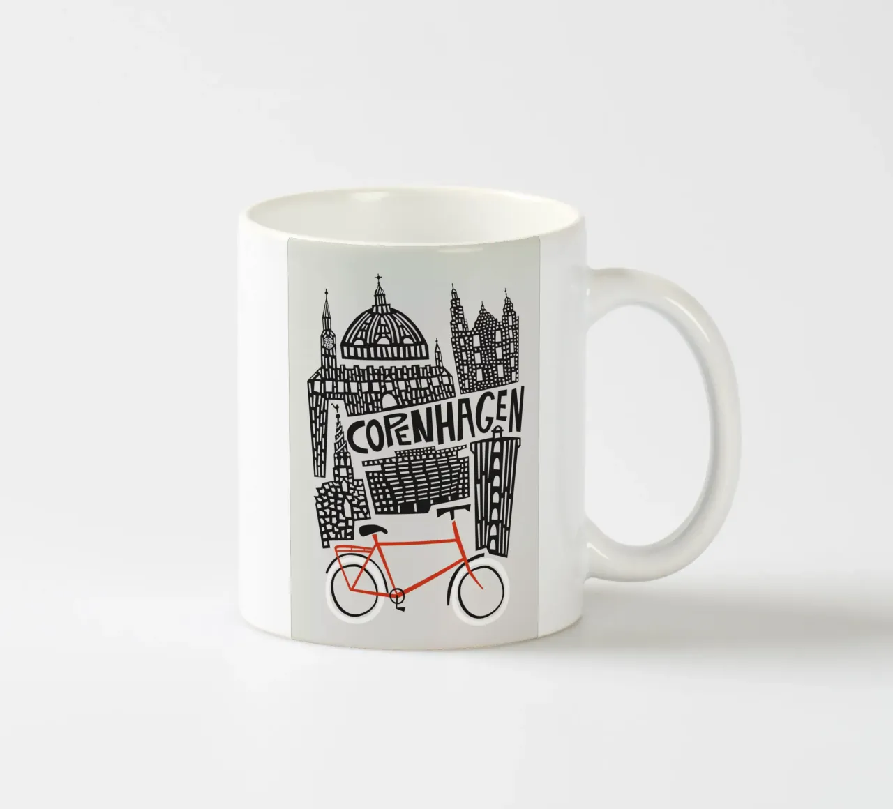 Paesaggio urbano di Copenaghen tazza in ceramica da Fox & Velvet