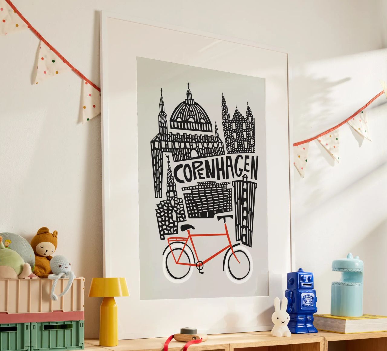 Copenhagen Cityscape poster by Fox & Velvet