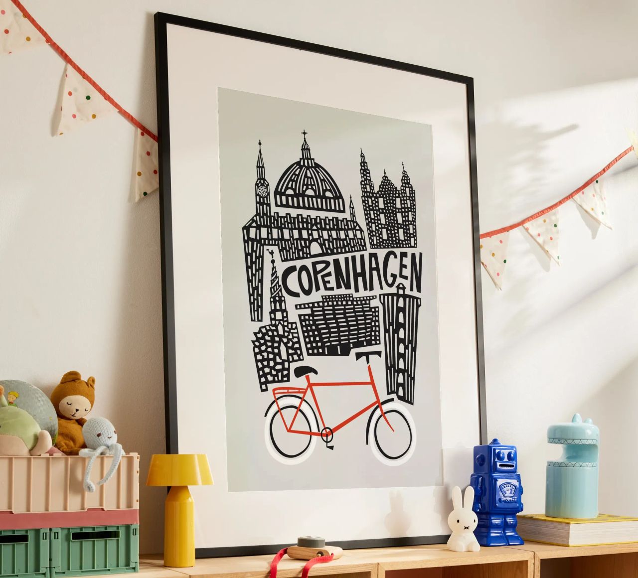 Copenhagen Cityscape poster by Fox & Velvet