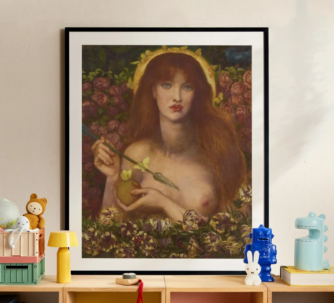 Dante Gabriel Rossetti - Venus Verticordia poster con telaio in plastica da Timeless Artworks