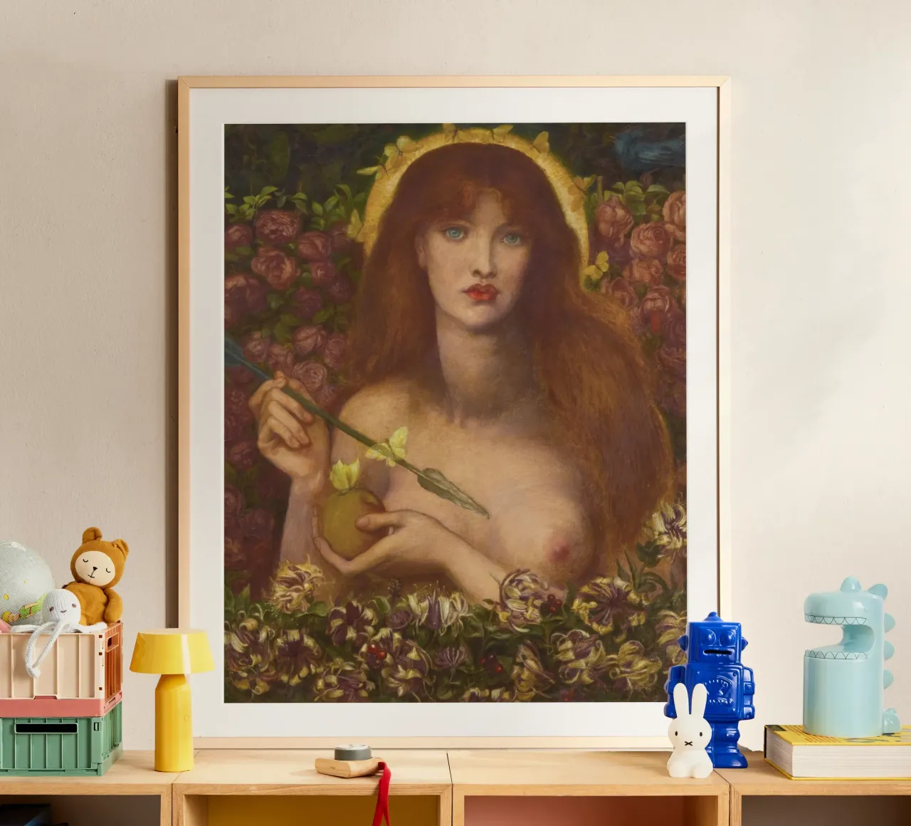 Dante Gabriel Rossetti - Venus Verticordia poster con telaio in plastica da Timeless Artworks