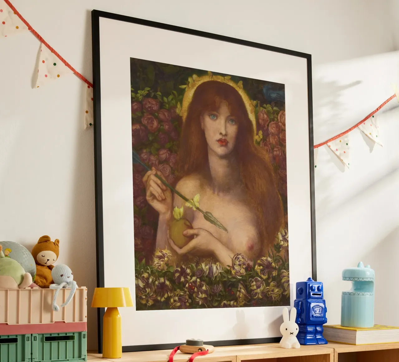 Dante Gabriel Rossetti - Venus Verticordia poster con telaio in plastica da Timeless Artworks