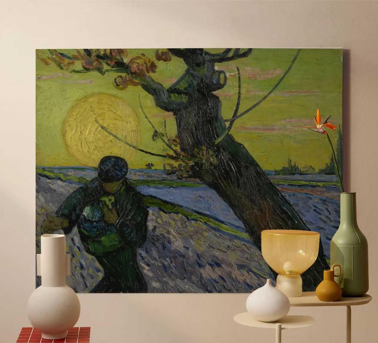 Vincent van Gogh - Il seminatore tela con Cornice a cassetta da Timeless Artworks