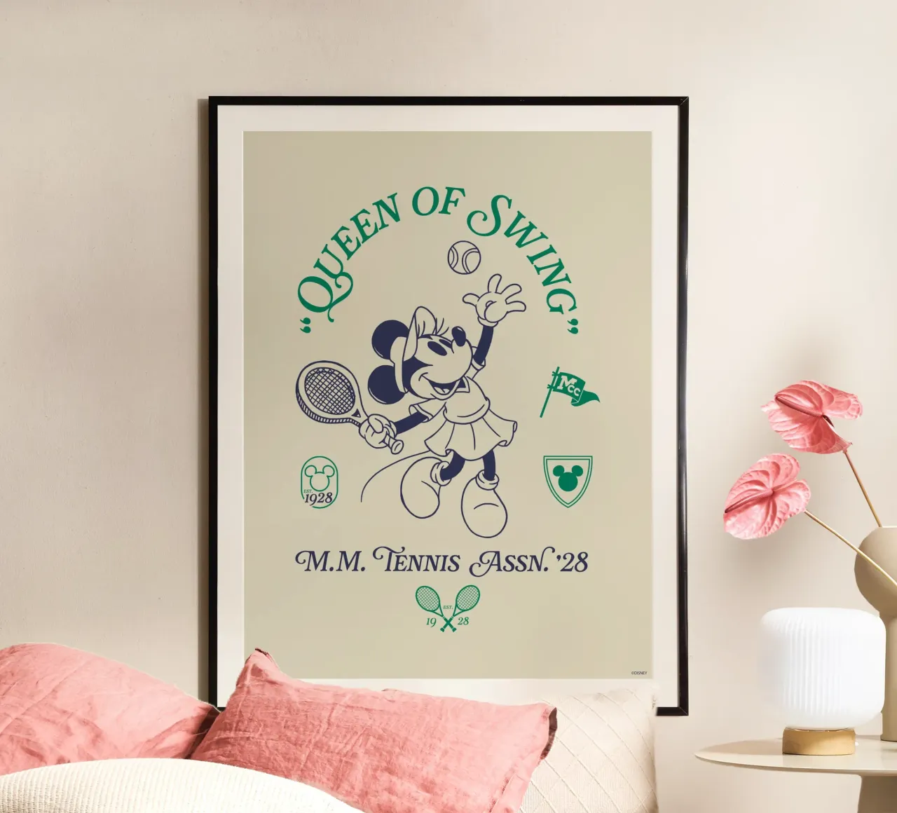 Queen of Swing poster con telaio in plastica da Mickey Mouse