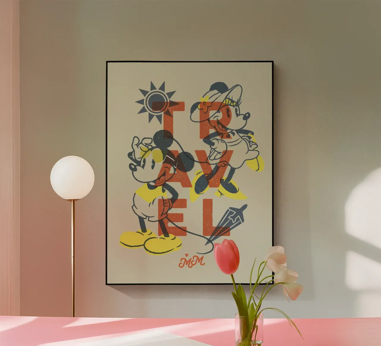 Mickey & Minnie - Travel acrylic glass by Mickey Mouse