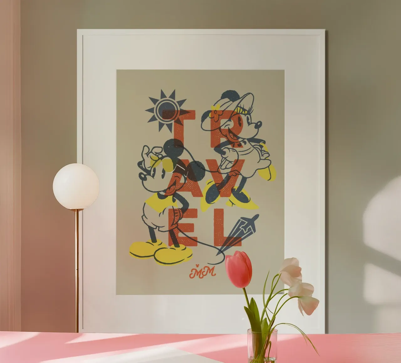 Mickey & Minnie - Travel poster de Mickey Mouse