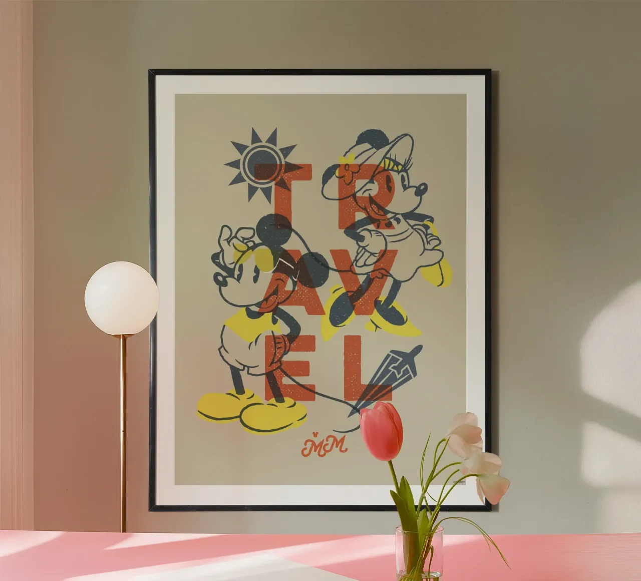 Mickey & Minnie - Travel poster de Mickey Mouse