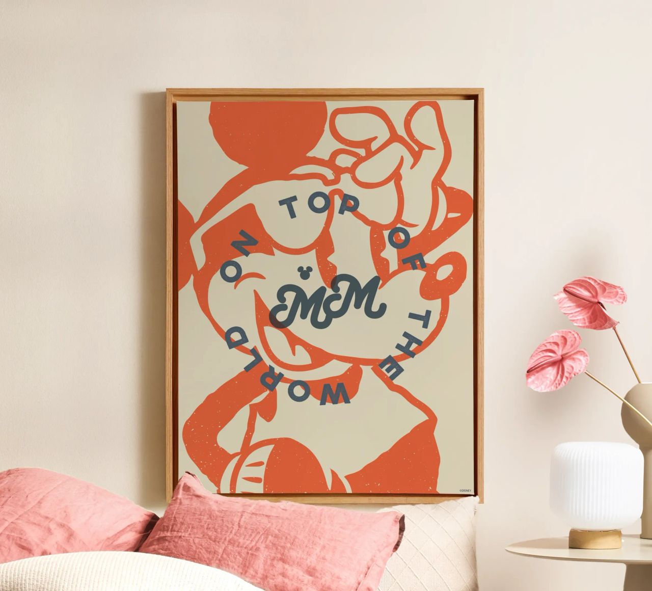 Mickey Mouse - on top of the world canvas van Mickey Mouse
