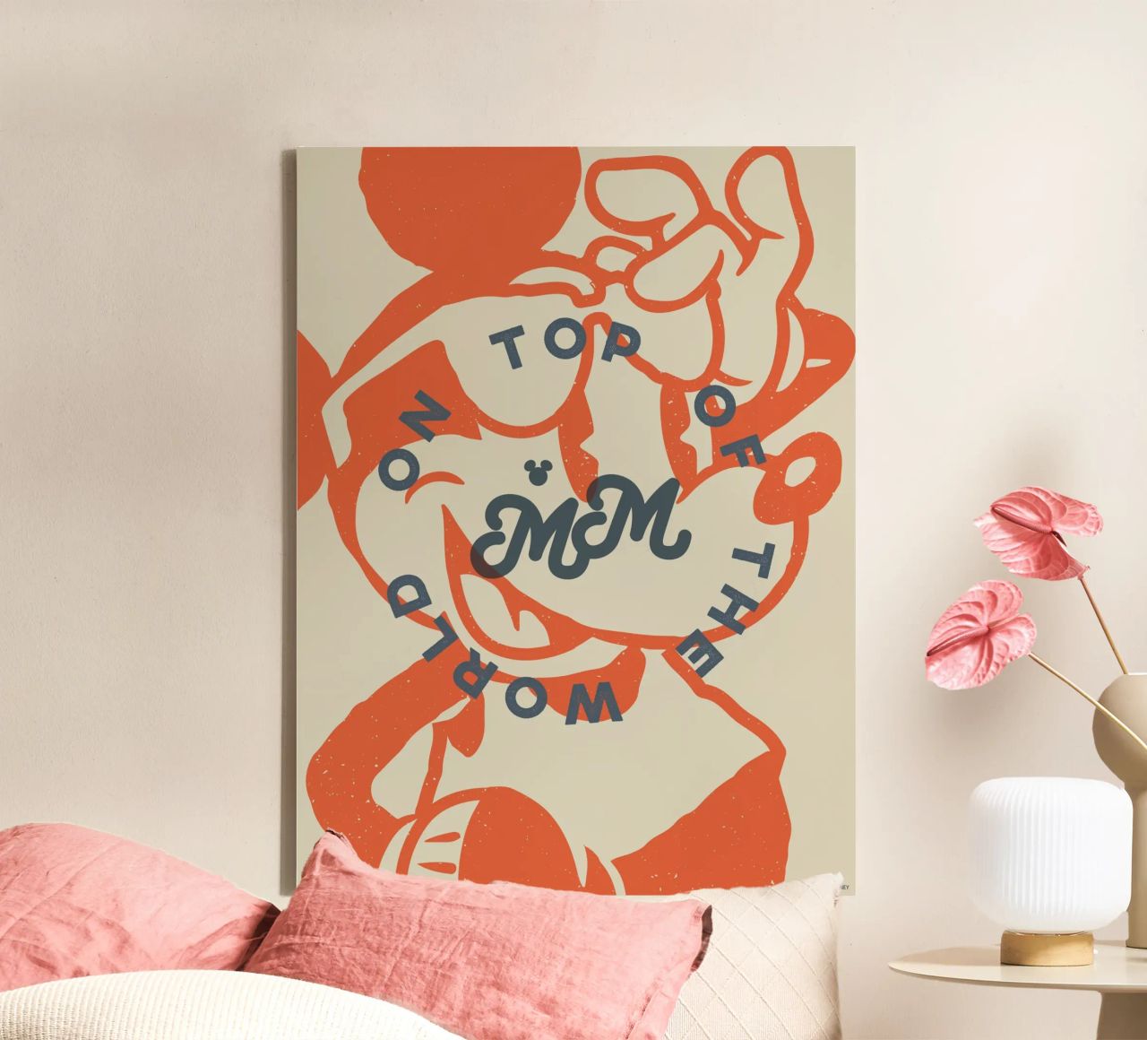 Mickey Mouse - on top of the world canvas van Mickey Mouse