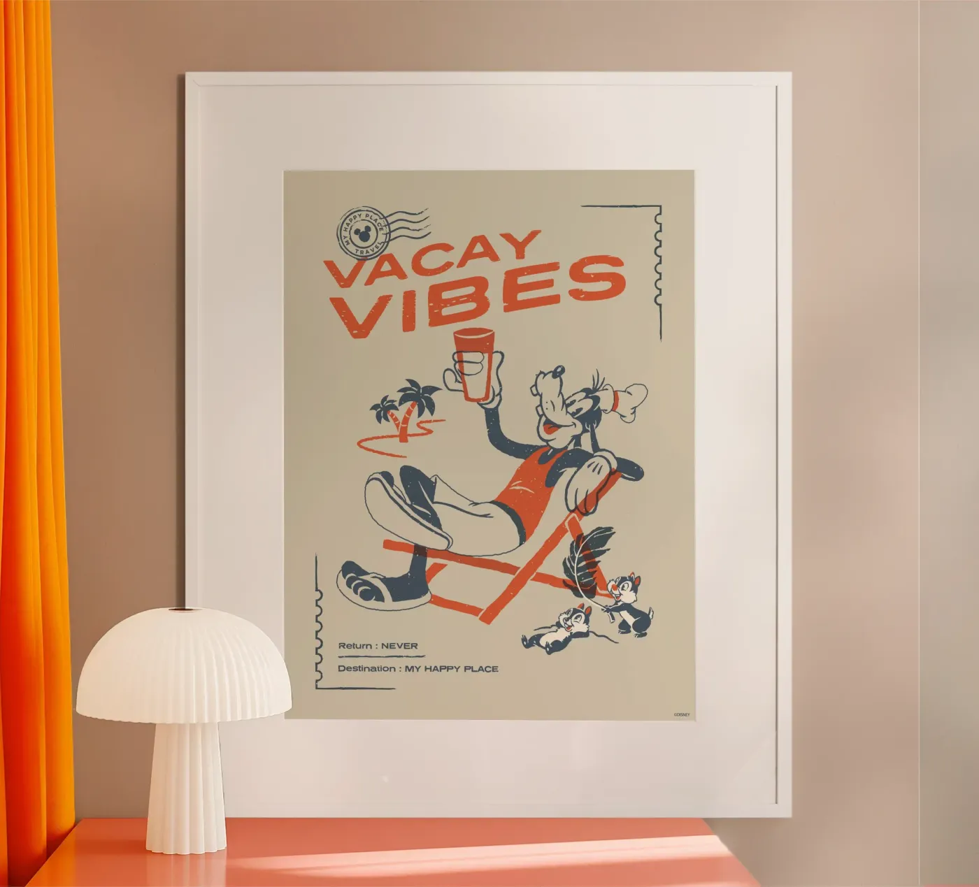 Goofy - vacay vibes poster van Mickey Mouse