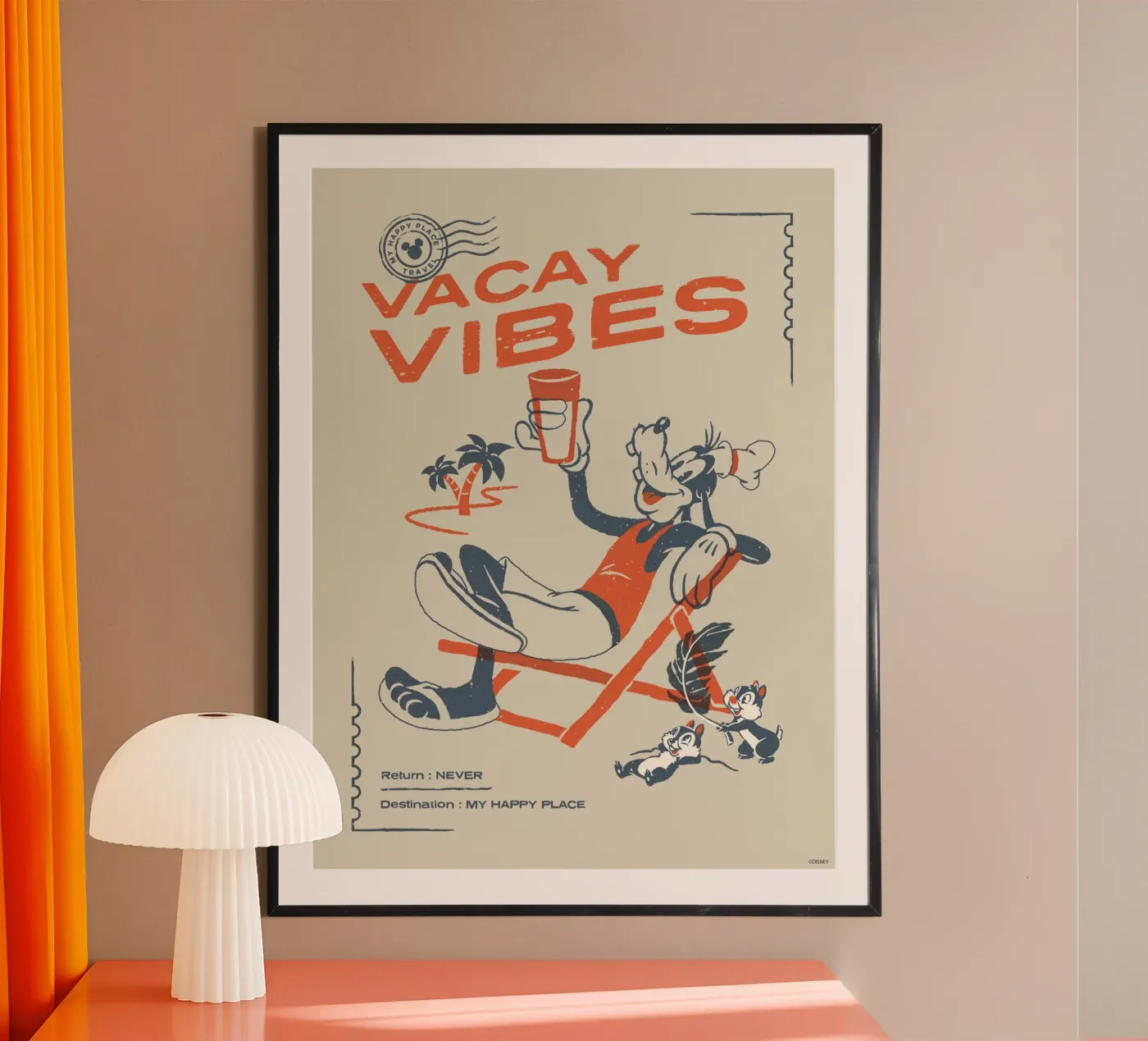 Goofy - vacay vibes poster van Mickey Mouse