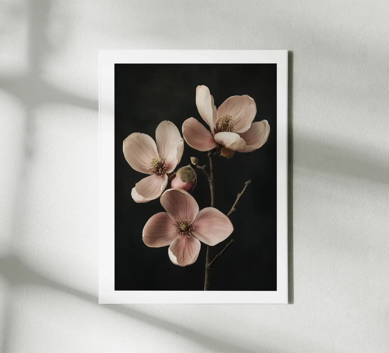 Magnolia in fiore tela con Cornice a cassetta da Flora & Horizon