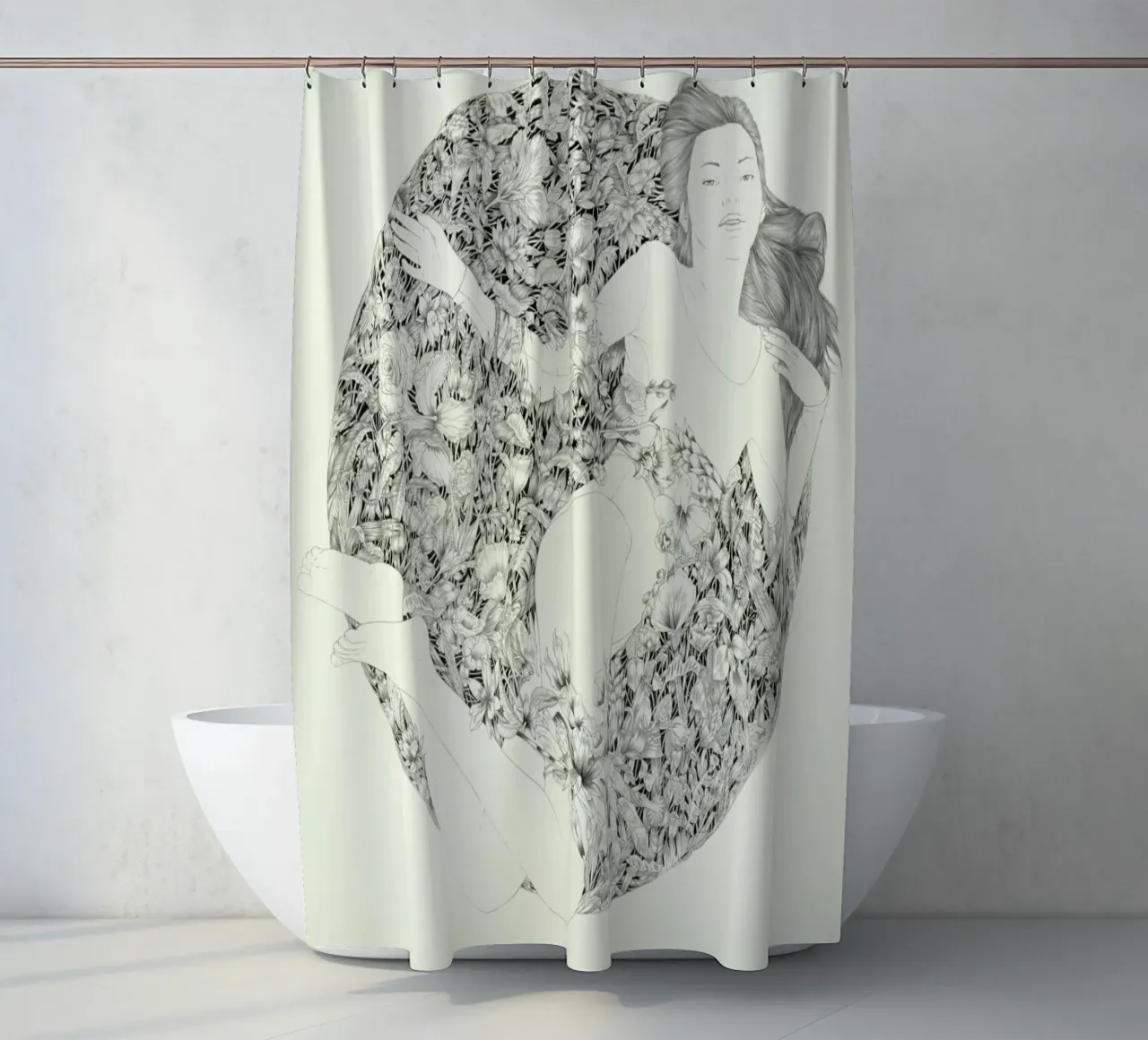 Bower of Bliss shower curtain by Faunesque