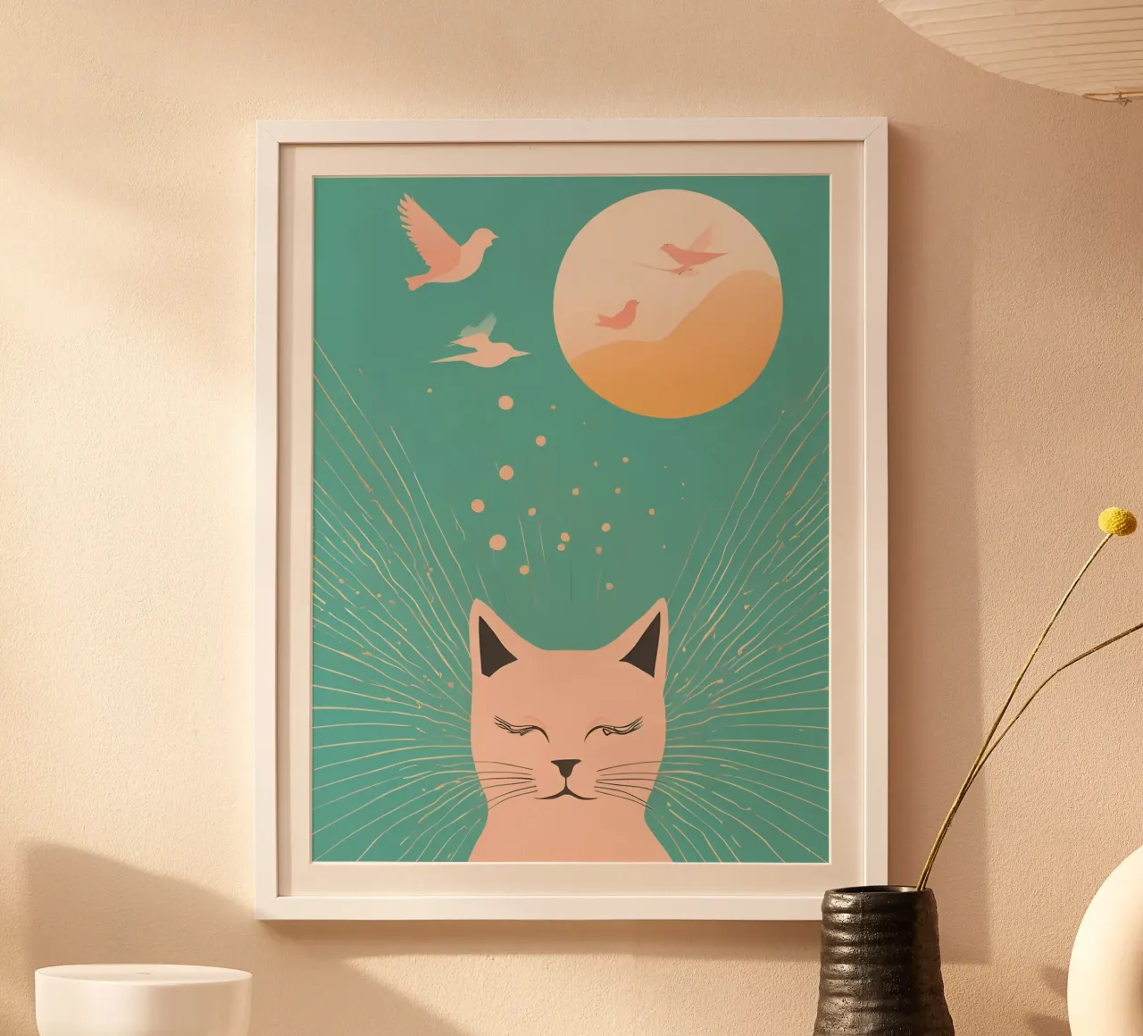 The Sun And The Cat hahnemühle by Lotta Cat Design