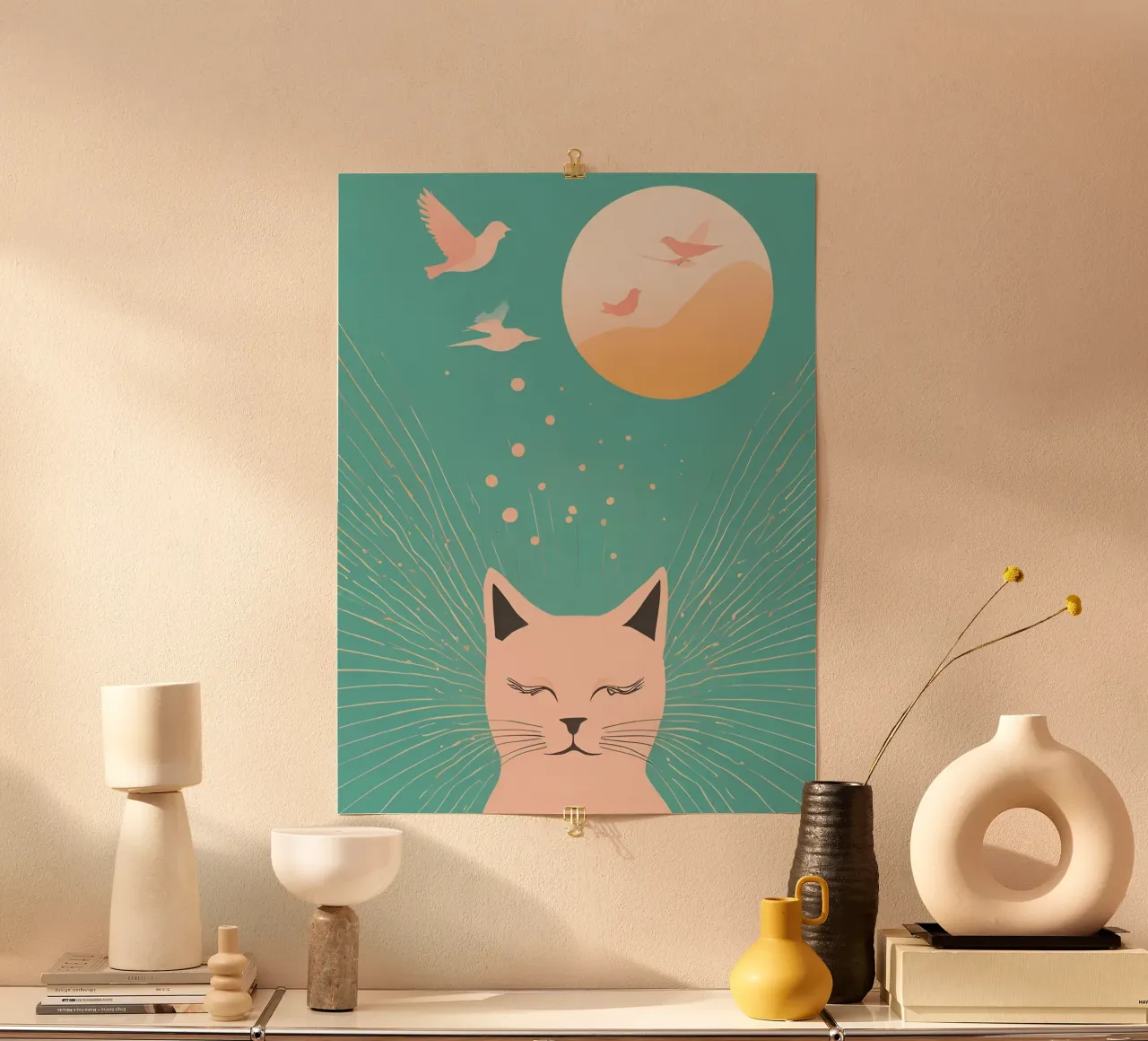 The Sun And The Cat hahnemühle by Lotta Cat Design