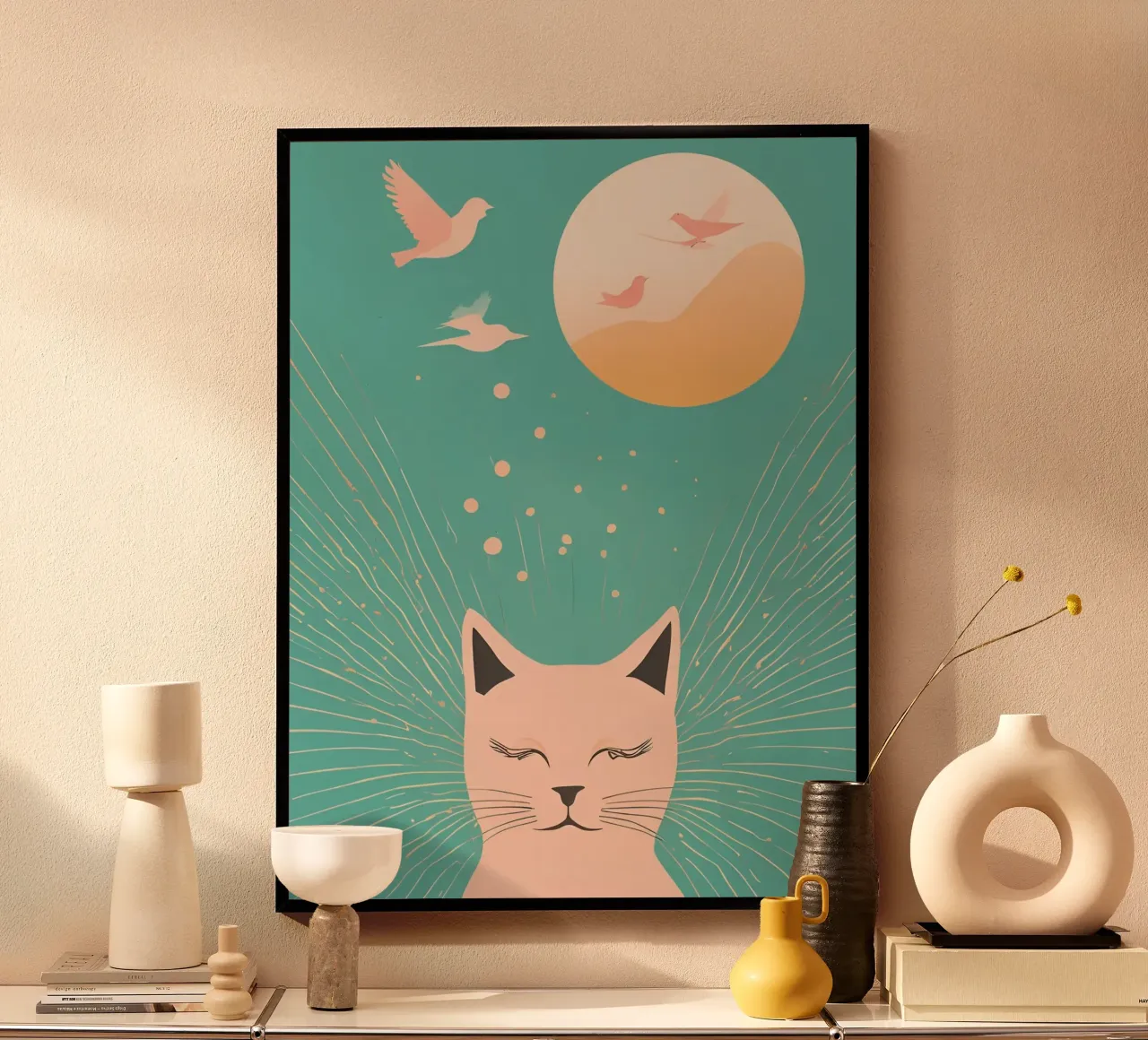 The Sun And The Cat hahnemühle by Lotta Cat Design