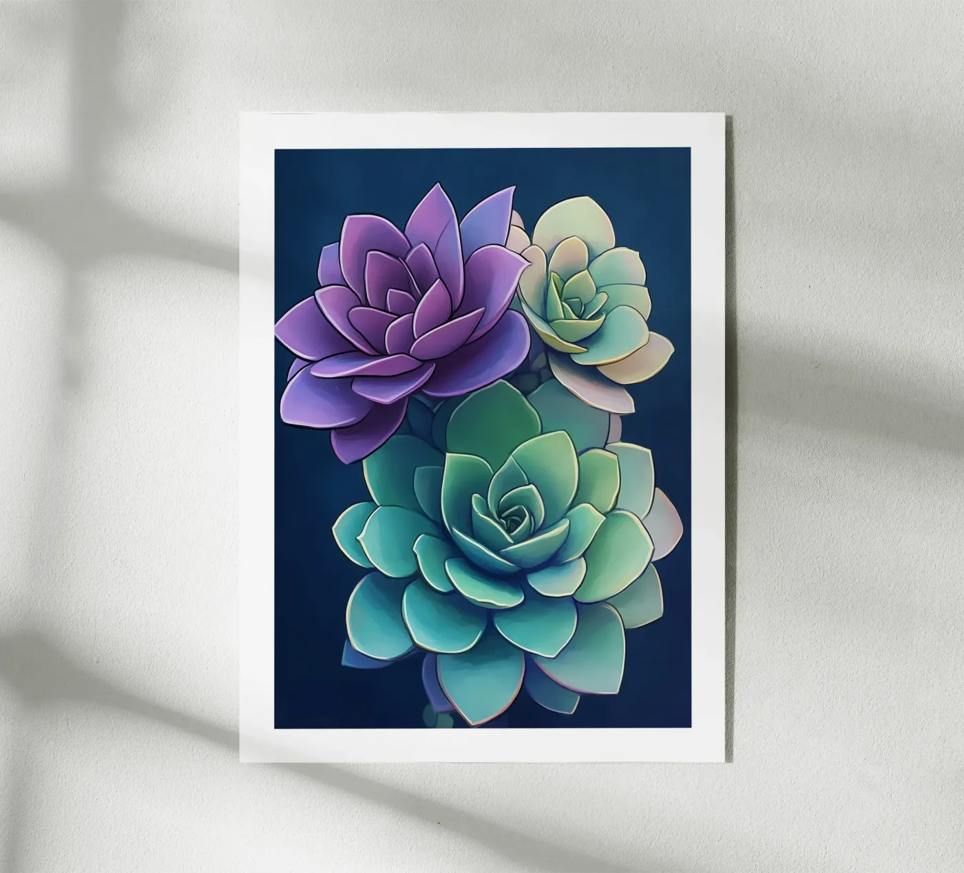 Colourful succulents plexiglass da Flora & Horizon