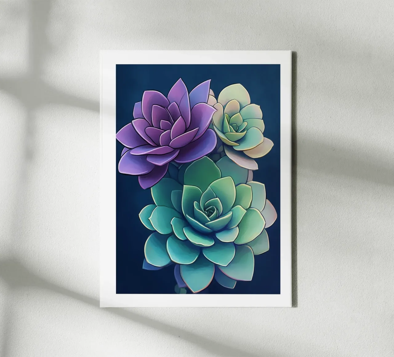 Succulente colorate tela da Flora & Horizon