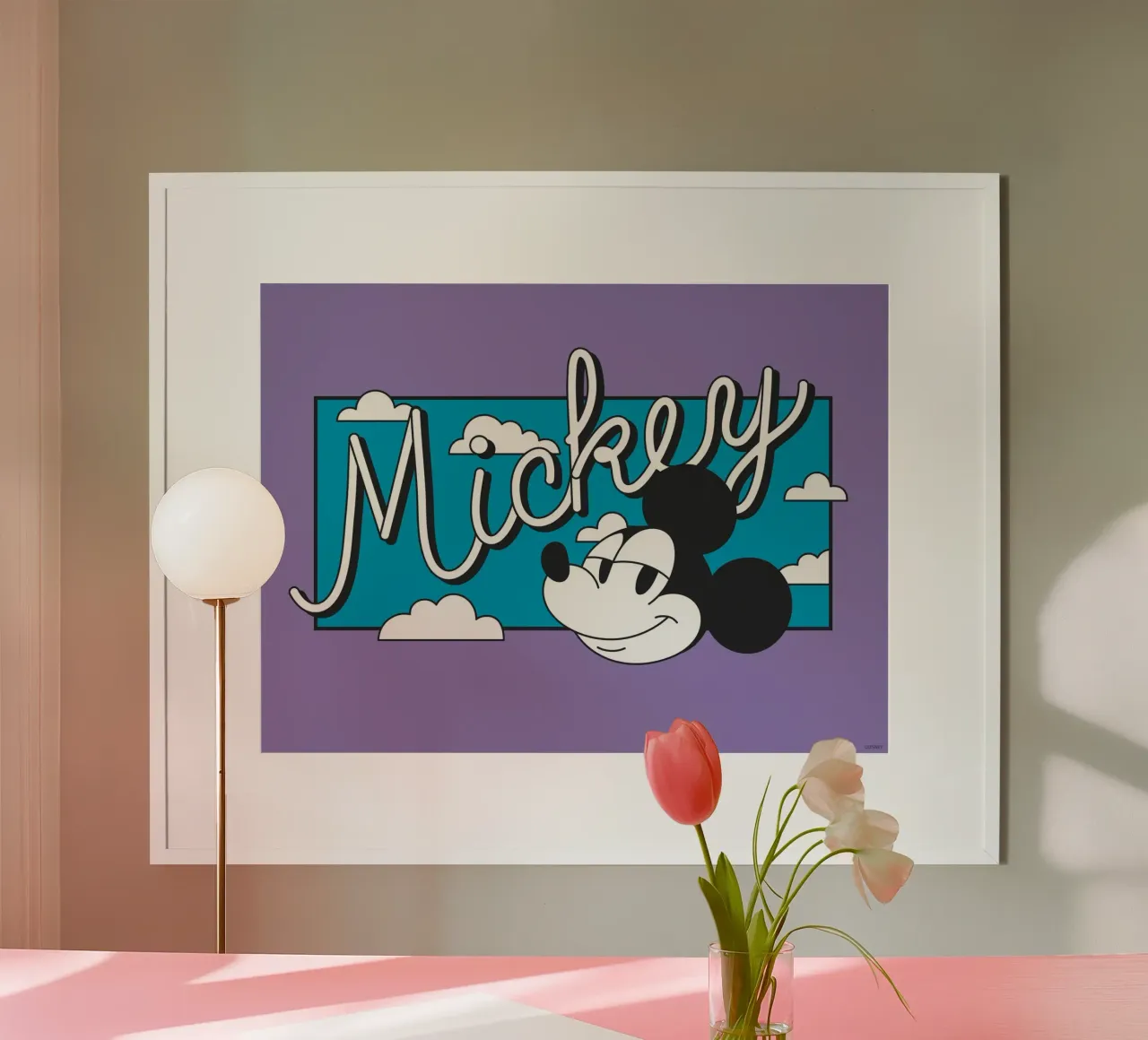 Mickey Mouse poster con marco de plástico de Mickey Mouse