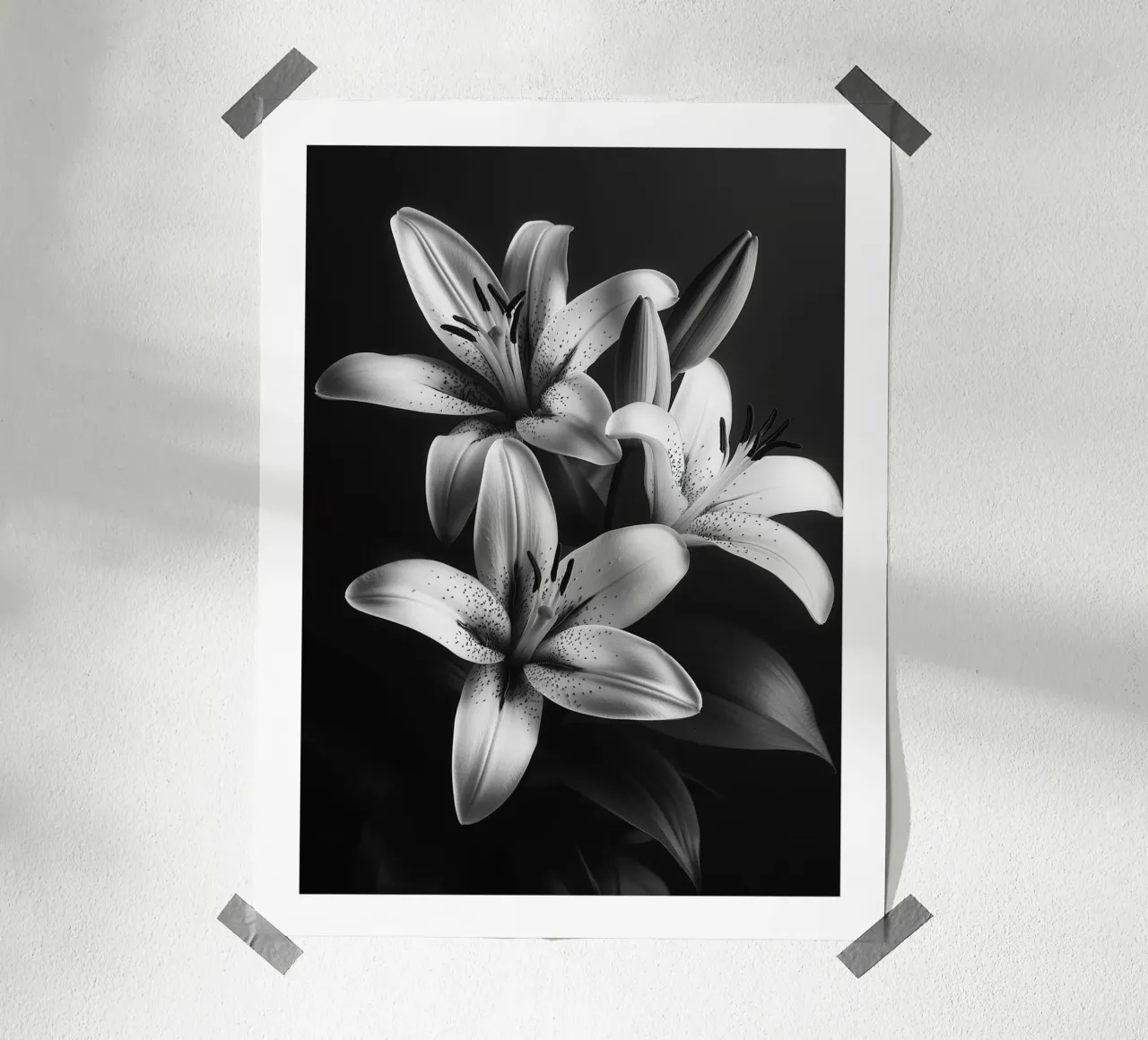 Gigli in bianco e nero poster da Flora & Horizon