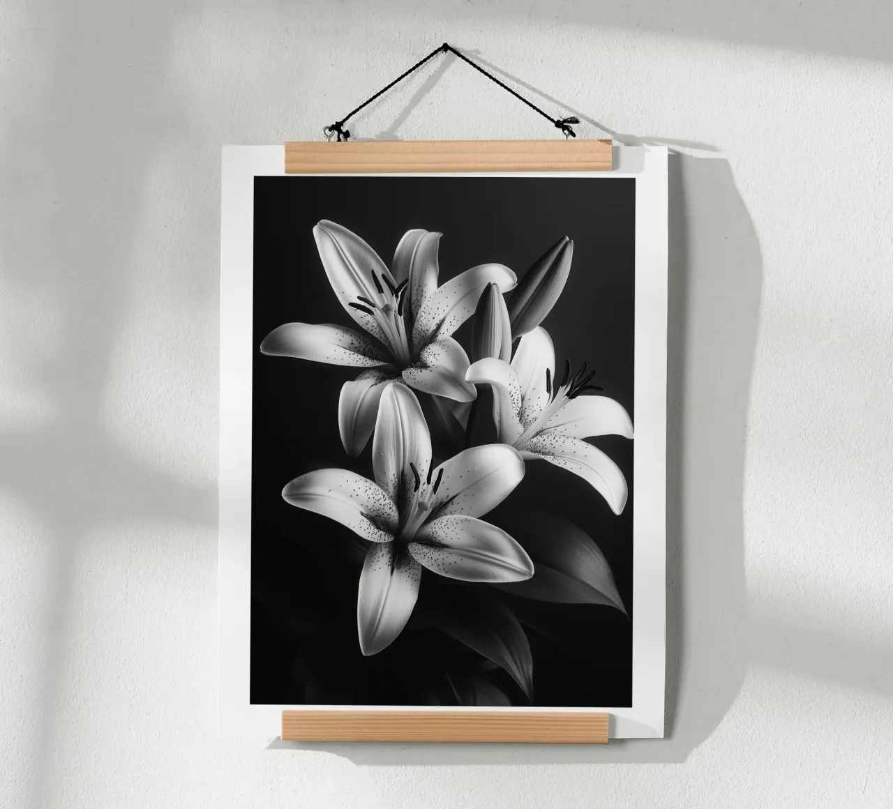 Gigli in bianco e nero poster da Flora & Horizon