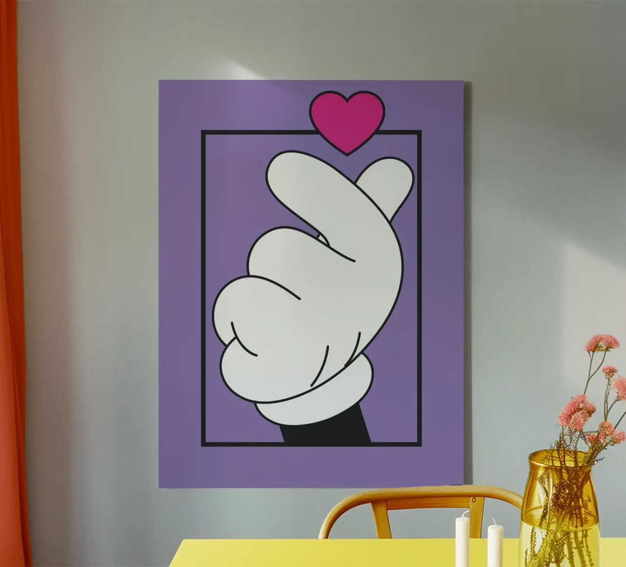 Große Mickey Liebe tela con Cornice a cassetta da Mickey Mouse