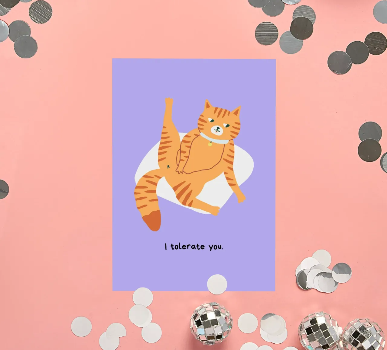 I Tolerate You | Cat sticker by Lotta Cat Design