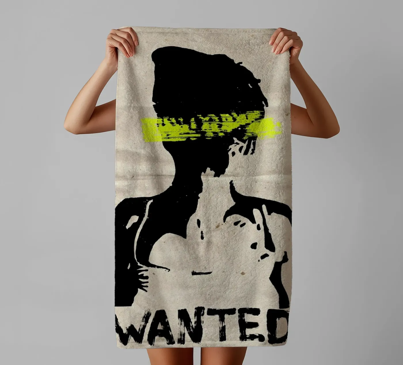 Wanted towel by Mia Nissen