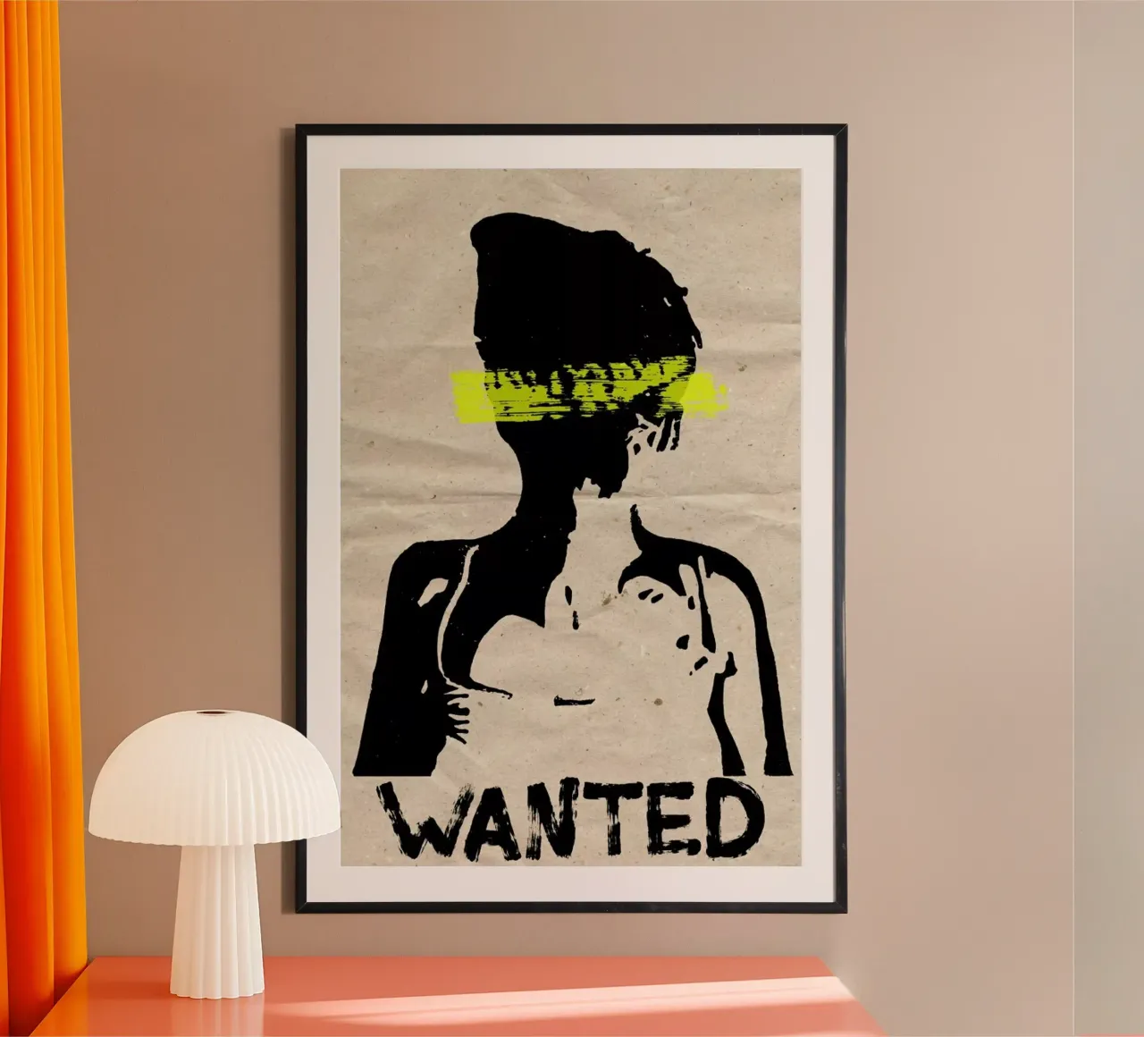 Wanted poster con telaio in plastica da Mia Nissen