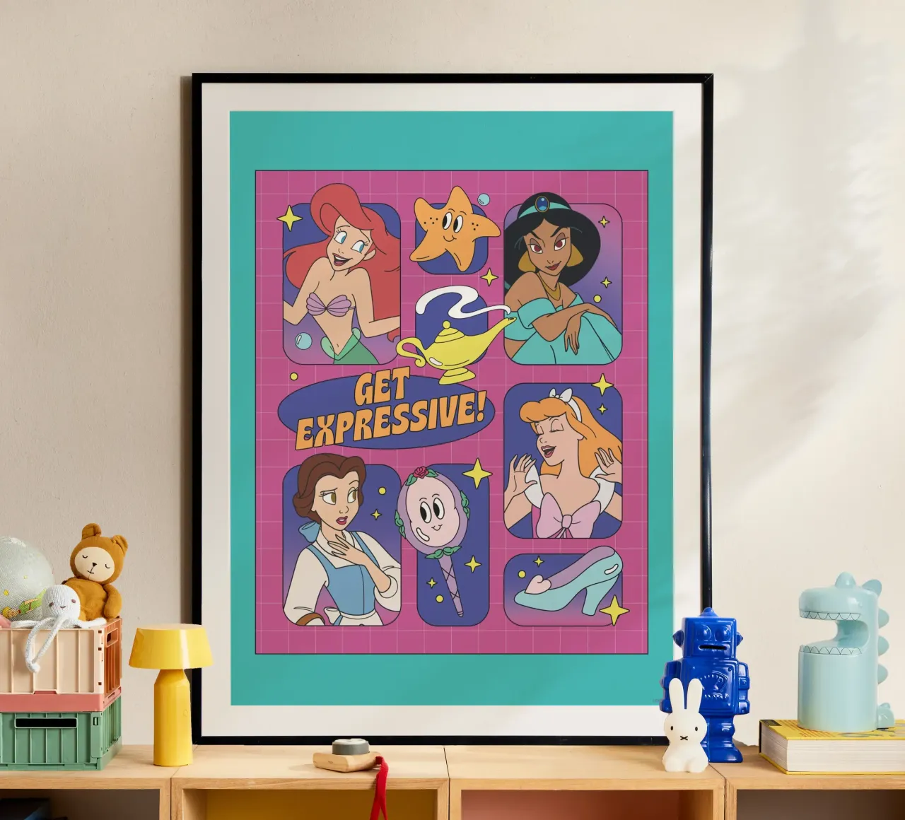 Disney Prinzessinnen poster con telaio in plastica da Disney Princess