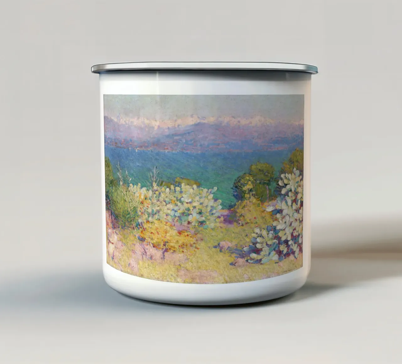 John Russell - In mattinata, Alpi Marittime da Antibes tazza in smalto da William Store