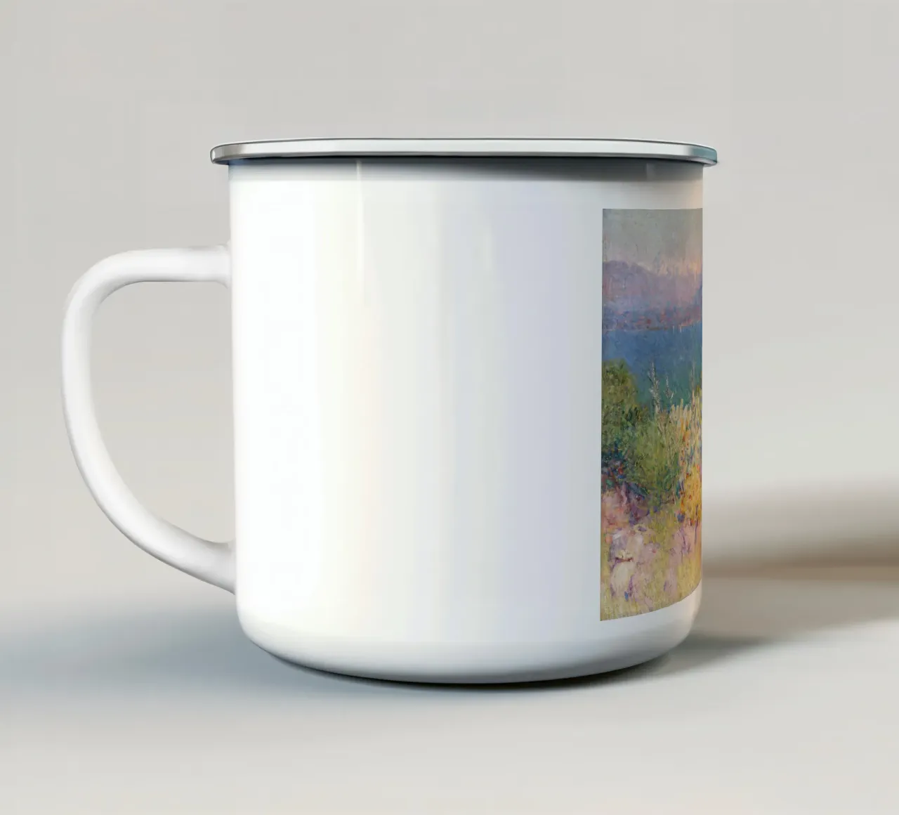 John Russell - In mattinata, Alpi Marittime da Antibes tazza in smalto da William Store