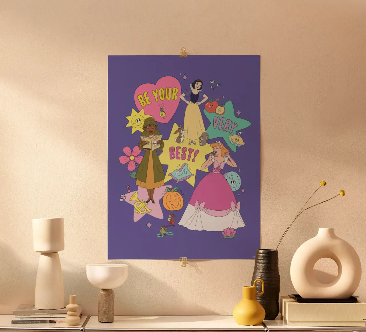 Disney Prinzessinnen - be your very best! poster con telaio in plastica da Disney Princess