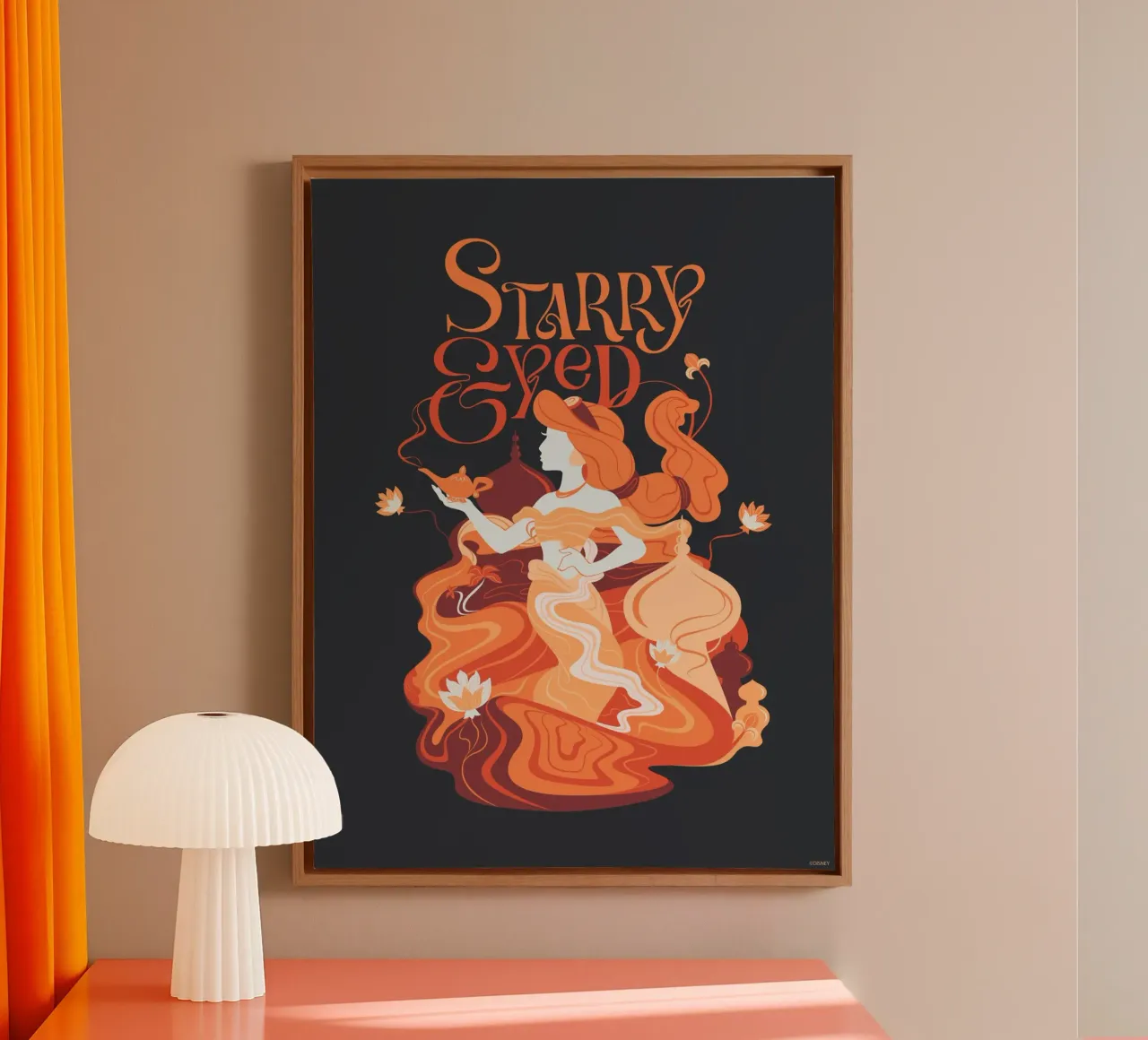 Prinzessin Jasmin - Sternenblick tela con Cornice a cassetta da Disney Princess