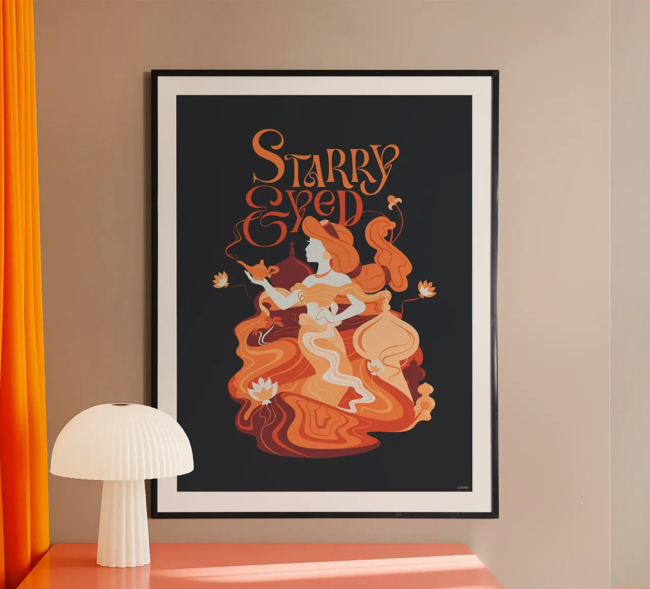 Prinzessin Jasmin - Sternenblick poster con telaio in alluminio da Disney Princess