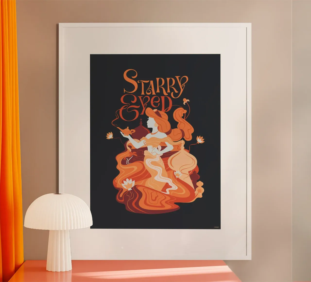 Prinzessin Jasmin - Sternenblick poster con telaio in alluminio da Disney Princess