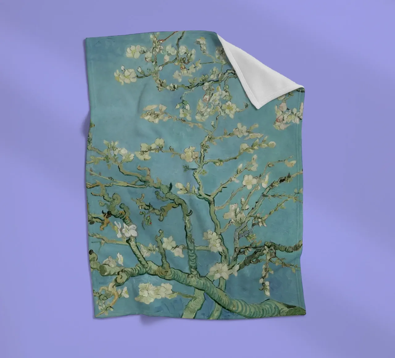 Van Gogh - Mandorlo in fiore coperta in pile da William Store