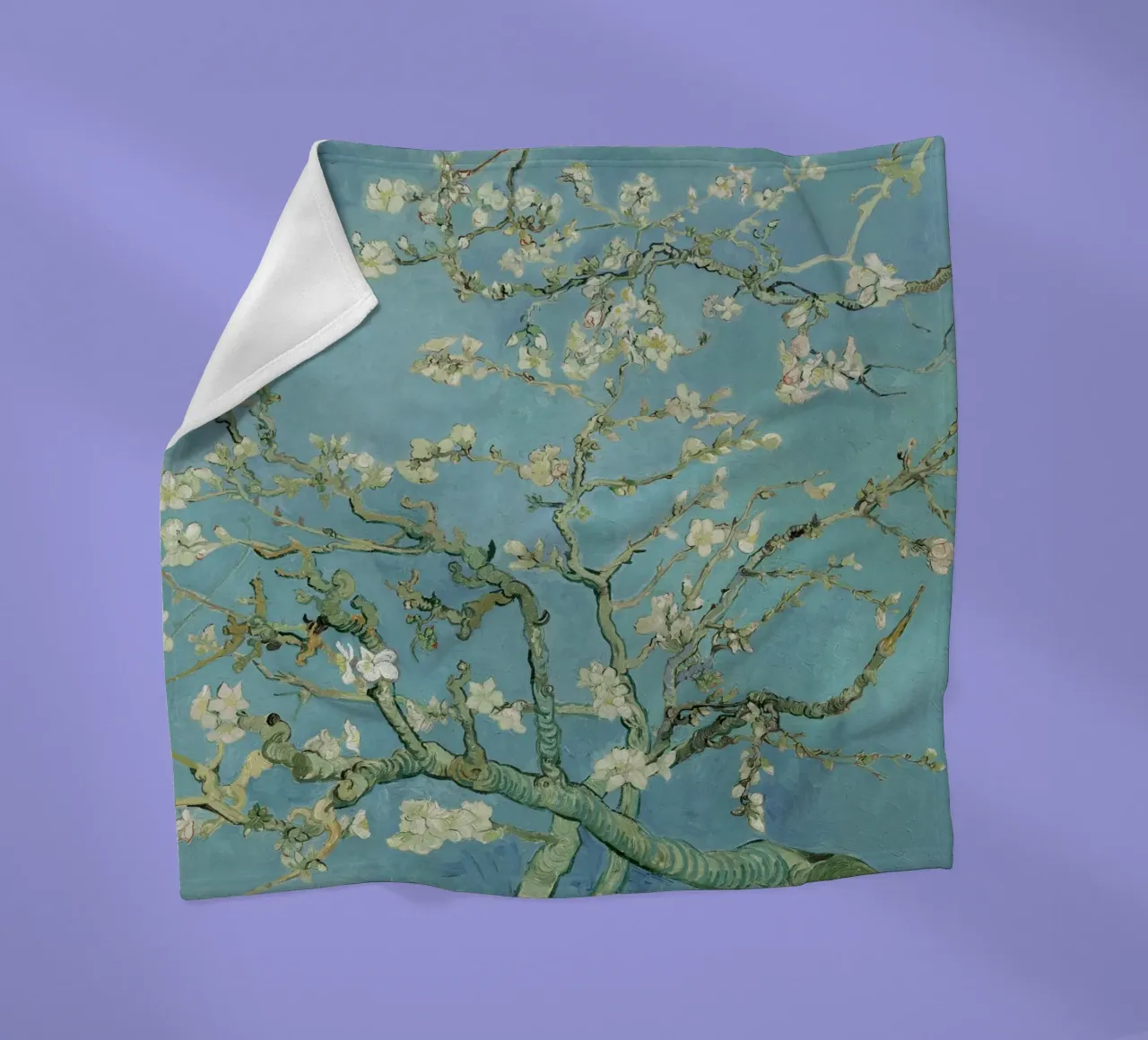 Van Gogh - Mandorlo in fiore coperta in pile da William Store