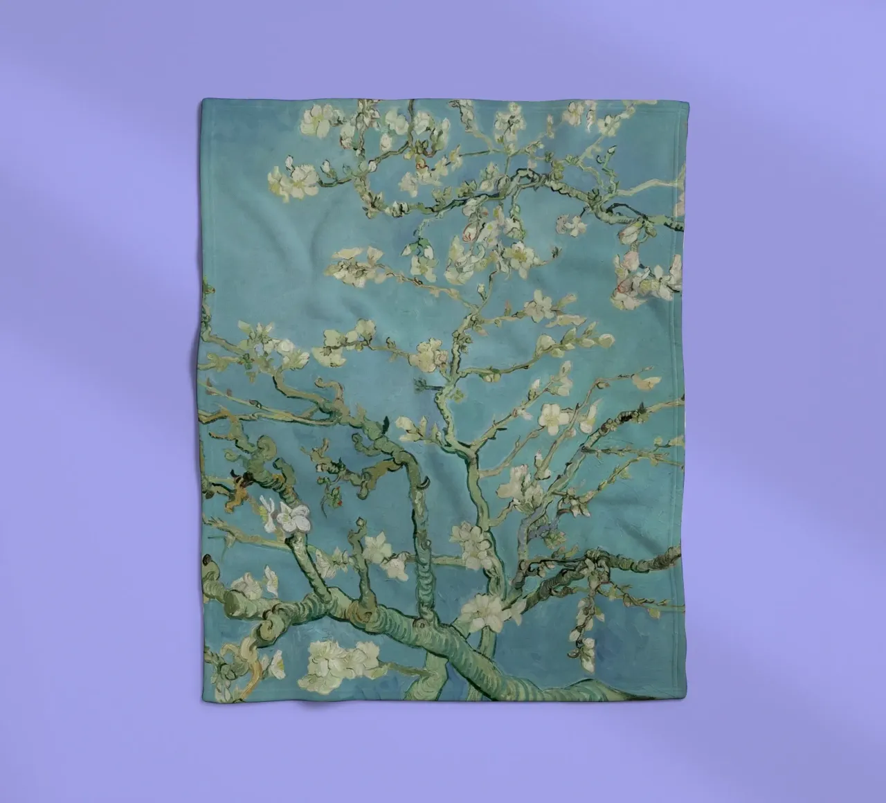 Van Gogh - Mandorlo in fiore coperta in pile da William Store