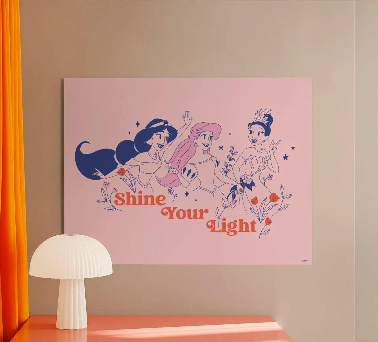 Prinzessinnen-Power Acryl-Glas von Disney Princess